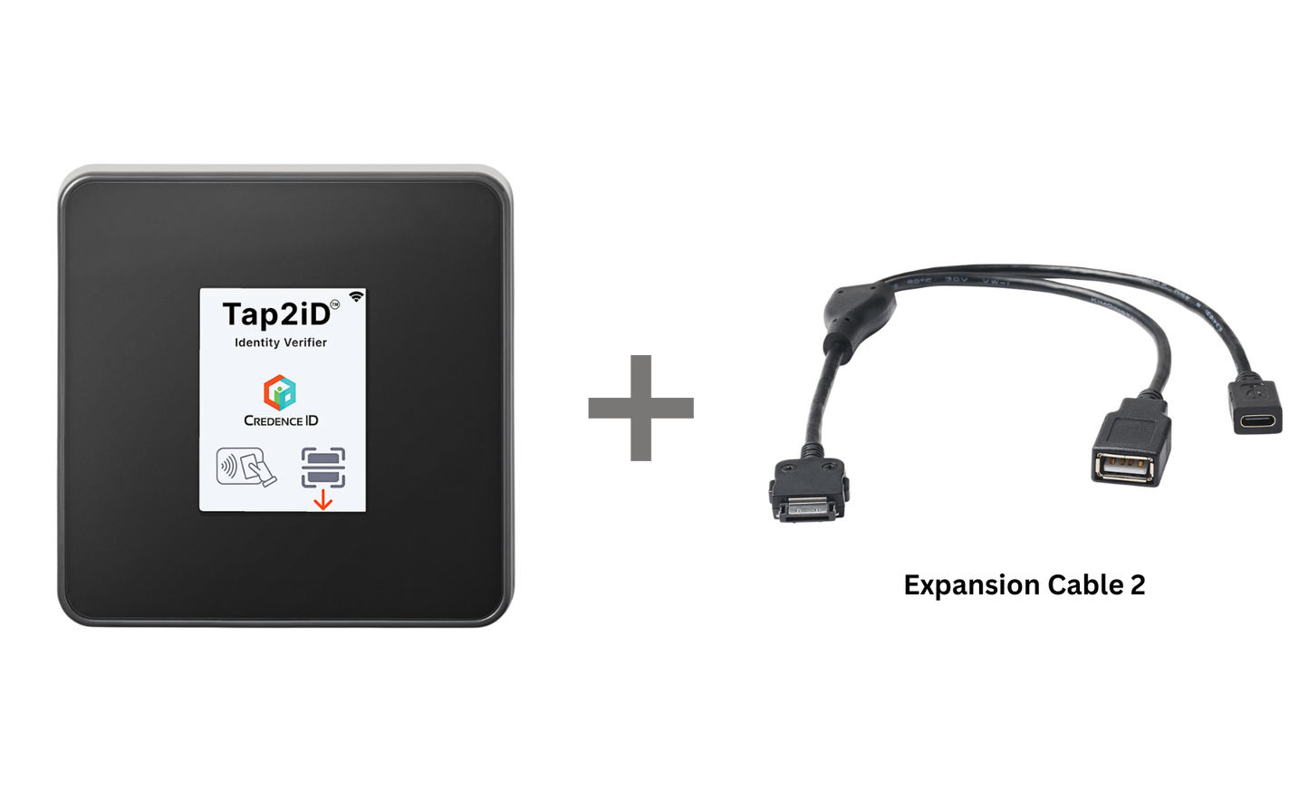 The image shows Tap2iD device on the left side and next to it is the image of "Expansion Cable 2"
