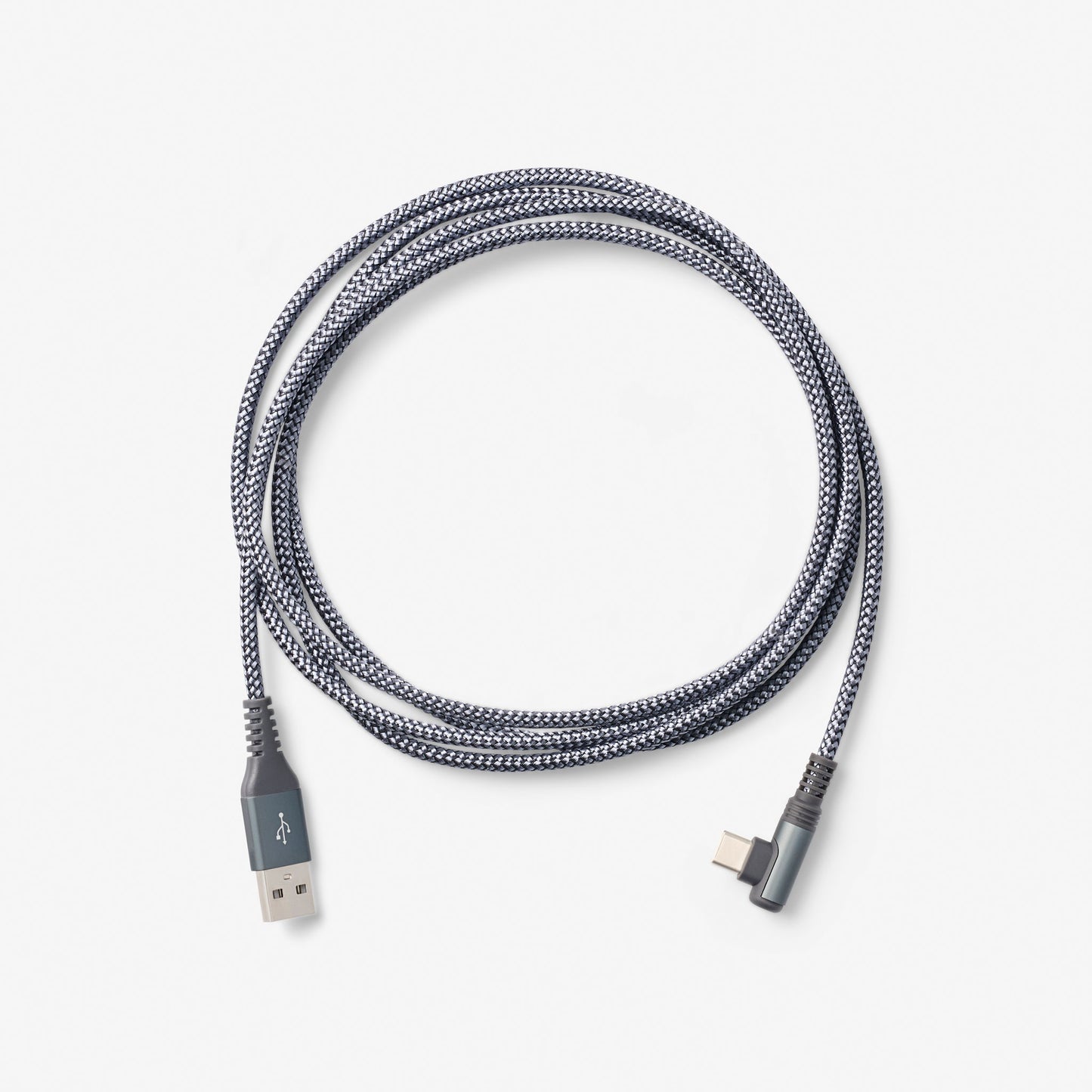USB-A to USB-C (Right angle) Braided Cable
