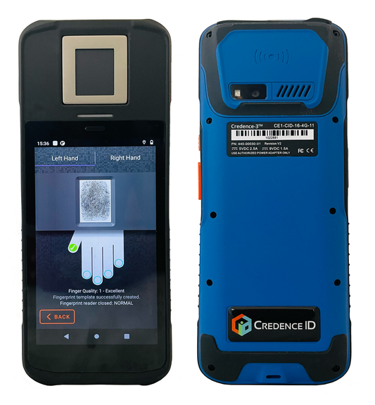 Credence 3 biometric verification handheld device