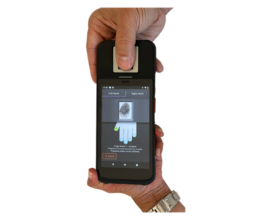 Credence 3 biometric device handheld fingerprint scaning