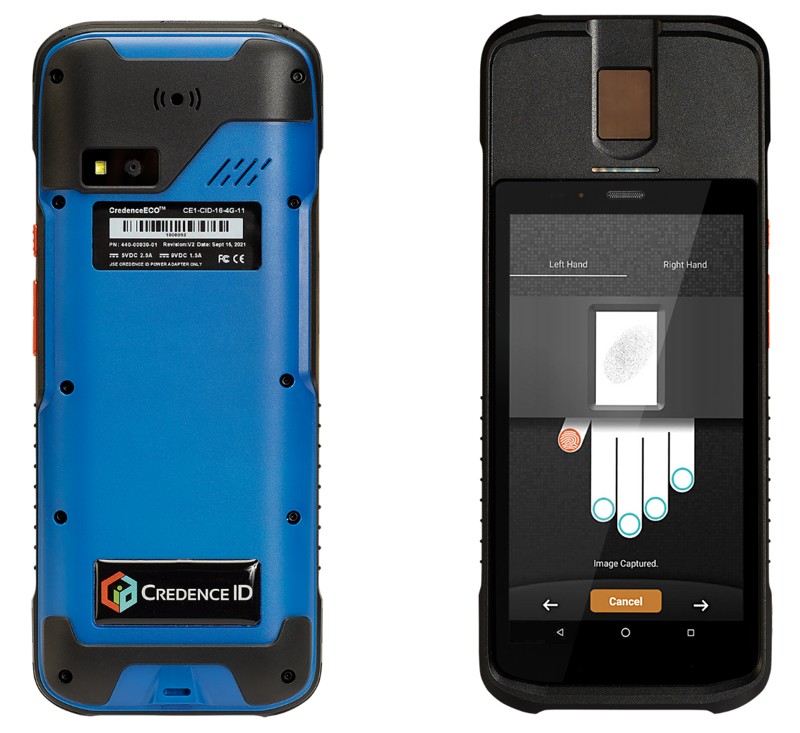 This image shows the front and back side of Credence ECO device