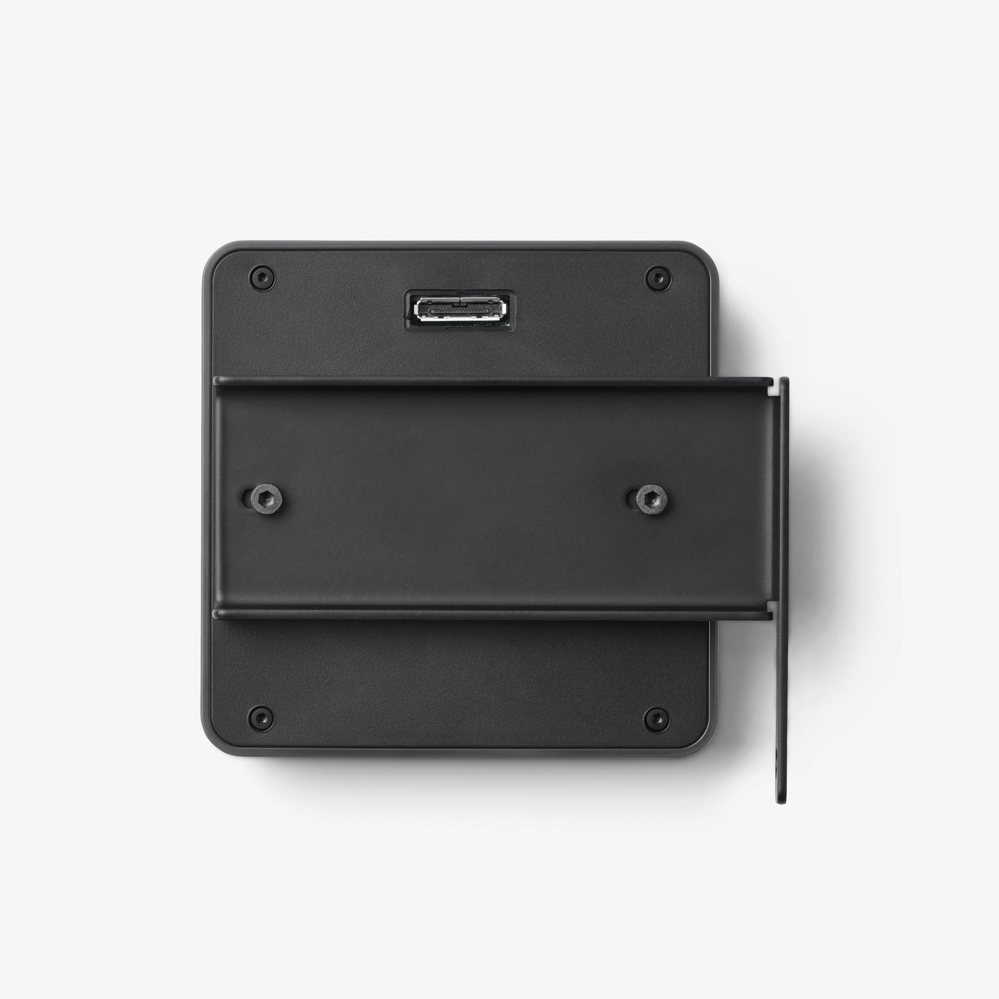 Fabricated metal mashgin integration plate mounted on Tap2ID verification device