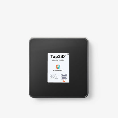 Front panel focused view of Tap2ID digital and mobile id verification device