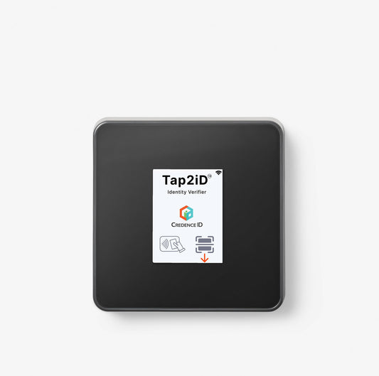 Front panel focused view of Tap2ID digital and mobile id verification device