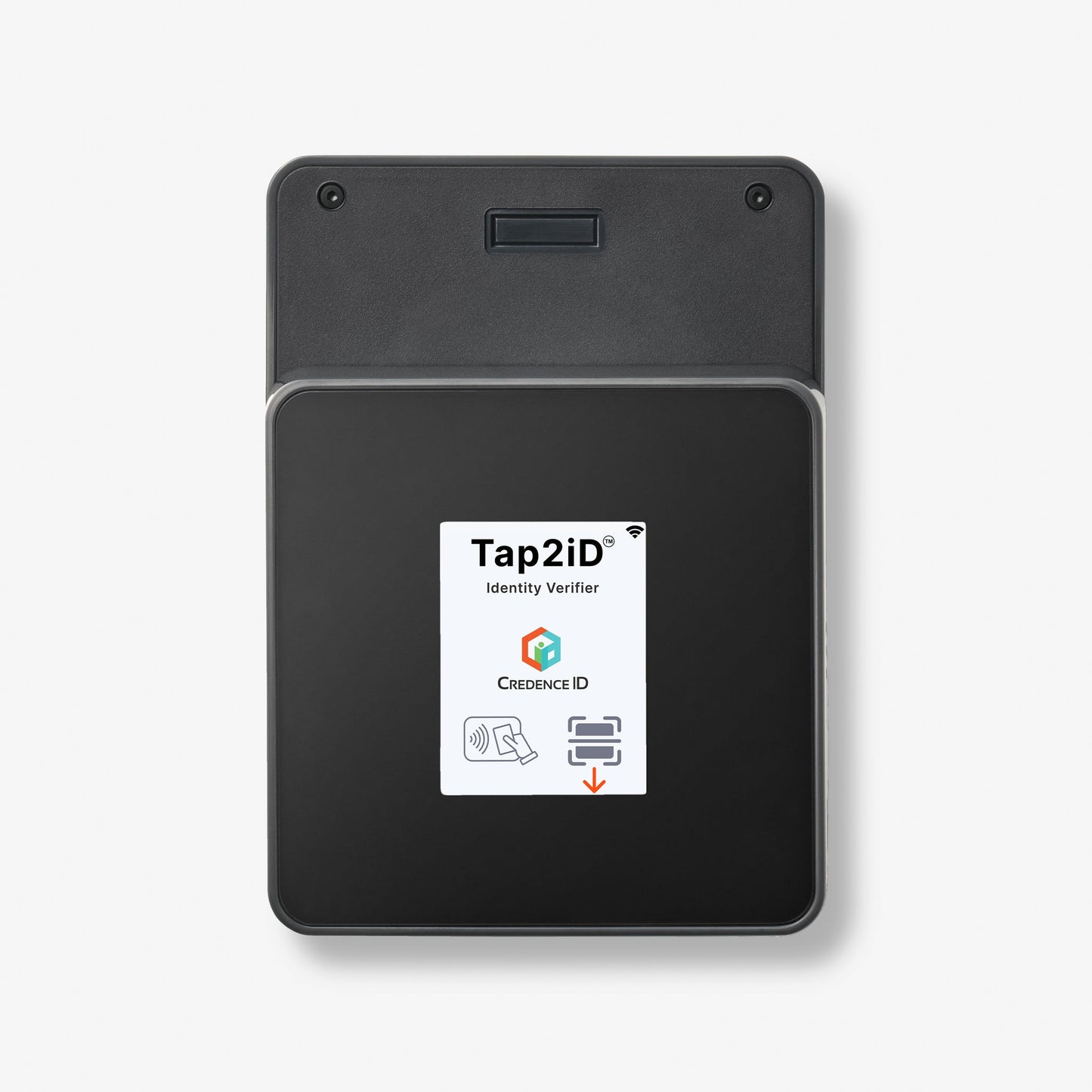Back view of Tap2ID verification device with Magsafe
