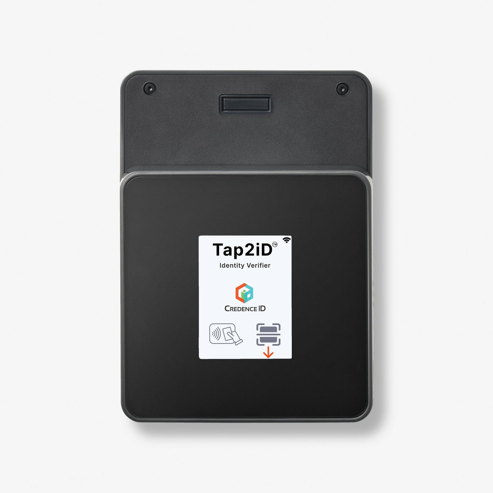 Back view of Tap2ID verification device with Magsafe