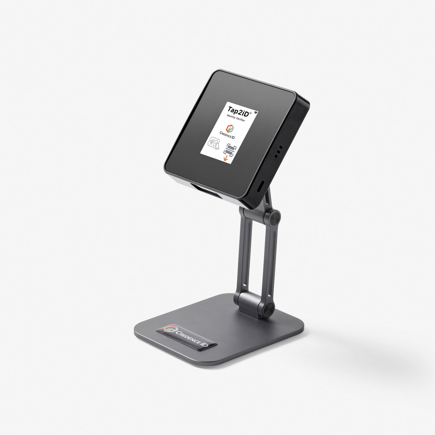 Tap2ID verifier mounted on Magsafe stand 