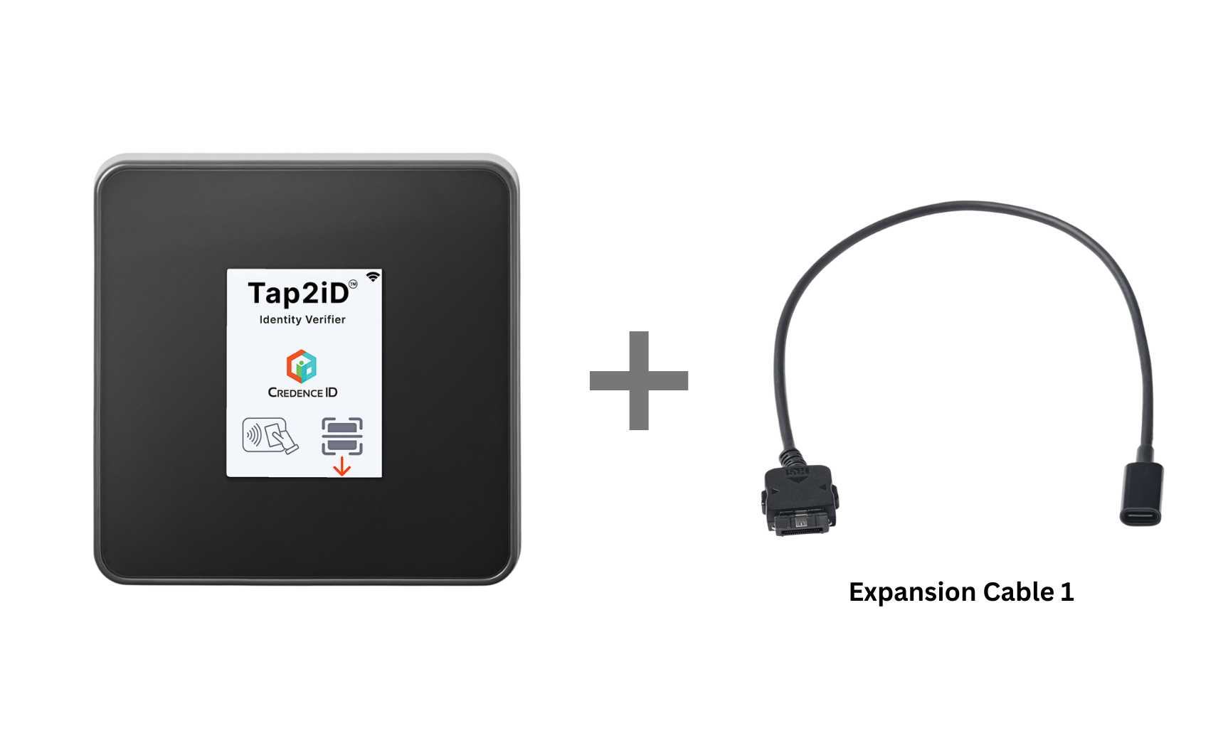 The image shows Tap2iD device on the left side and next to it is the image of "Expansion Cable 1" 