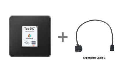 The image shows Tap2iD device on the left side and next to it is the image of "Expansion Cable 1" 