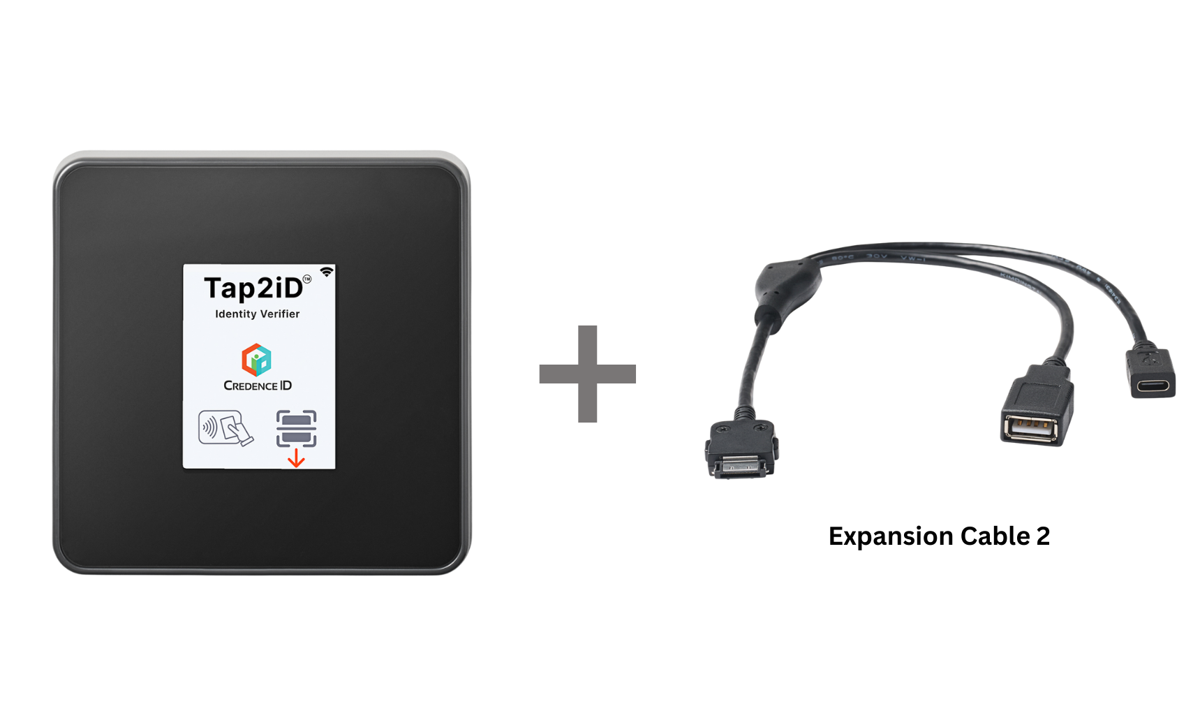 The image shows Tap2iD device on the left side and next to it is the image of "Expansion Cable 2" 