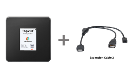 The image shows Tap2iD device on the left side and next to it is the image of "Expansion Cable 2" 