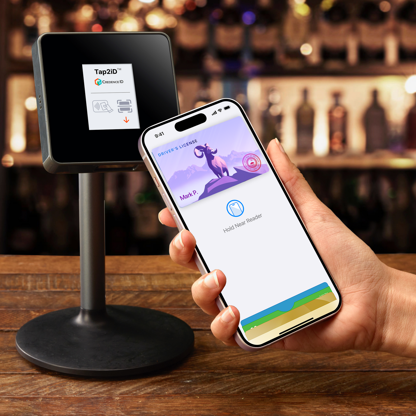 Tap2iD™ Verifier with Ball Mount + Verify with Credence (VwC) Portal Subscription